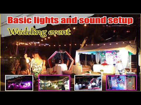 Wedding event/lights and sound set up/powered by kevler