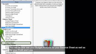 How to do a budget analysis in MYOB Accounting