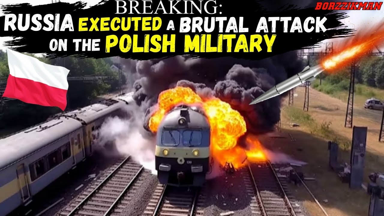 POLAND's Military Train with Polish Officers and Dozens of 'ABRAMS' Tanks on Board was Blown to BITS