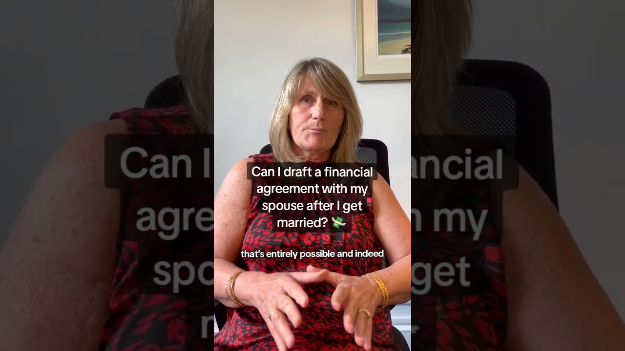 Can I draft a financial agreement with my spouse after I get married?