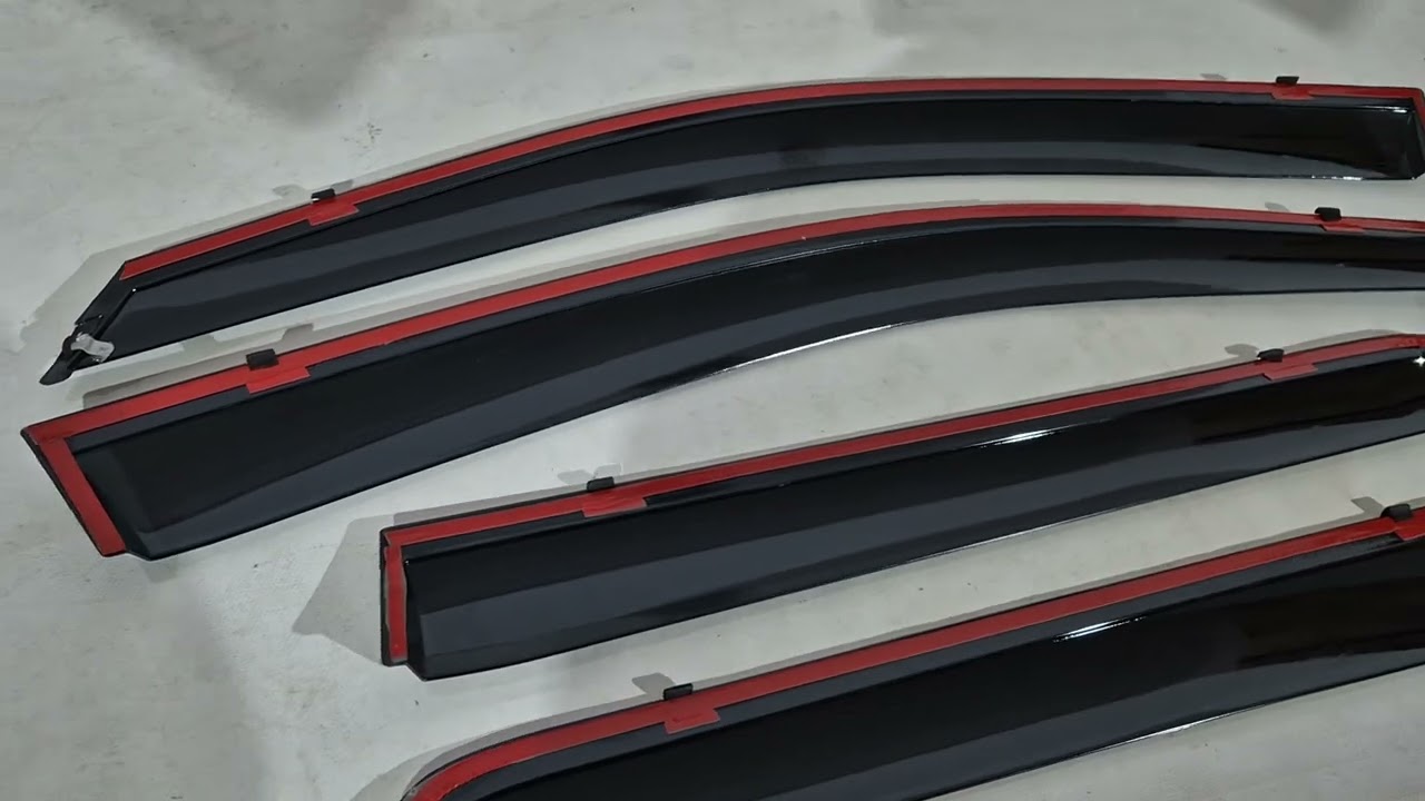 Mitsubishi Outlander 2006-2012 рр. Вітровики з хромованим молдингом Niken Luxury (4 шт) Video 1