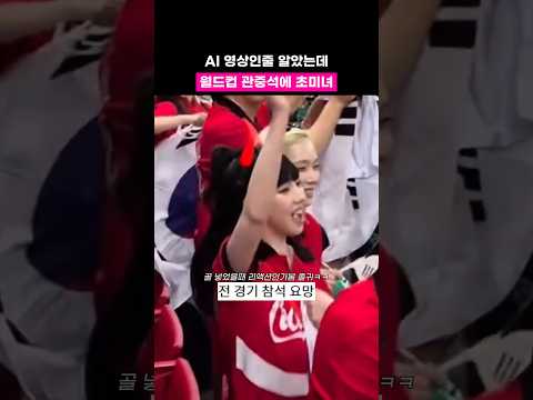 월드컵 한국 관중석에 초미녀