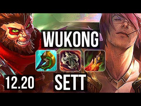 WUKONG vs SETT (TOP) | 3.6M mastery, 8 solo kills, 1400+ games, Legendary | EUW Diamond | 12.20