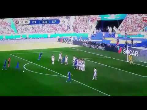 EM: Italien vs Spanien Tor Chiellini