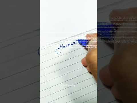 Harneet Name Calligraphy #shorts #calligraphy #nvcalligraphy #calligraphyart #lettering #harneet