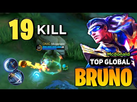Bruno Best Build 2023 [ Bruno Gameplay Top Global ] By mcdonald - Mobile Legends