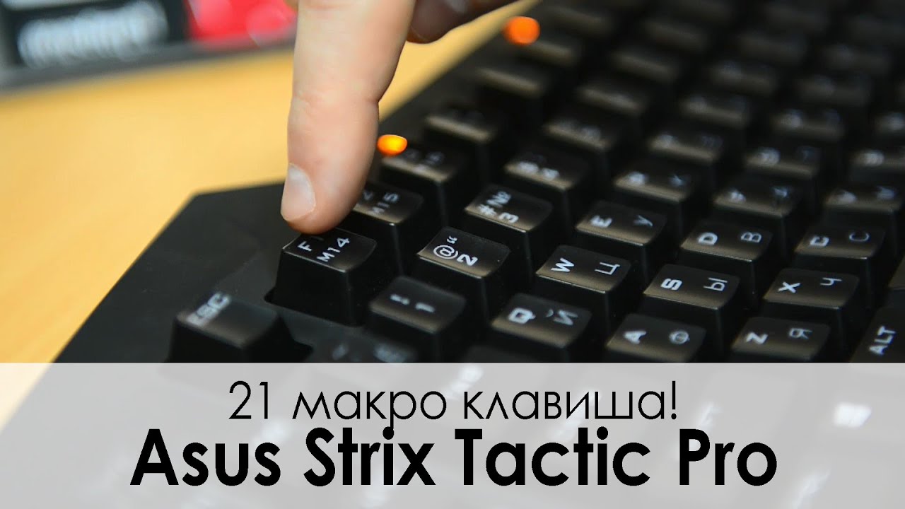 Клавиатура Asus Strix Tactic Pro черный USB Multimedia LED