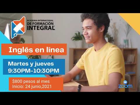 Inglés básico cada martes y jueves, 9:30PM-10:30PM, AINFI