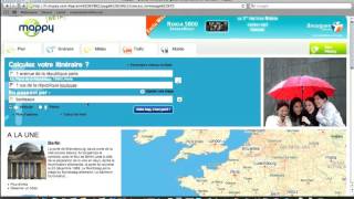 Utiliser le site mappy