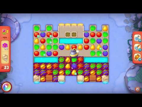 Gardenscapes 704 Hard Level - 24 moves - NO BooSTERS