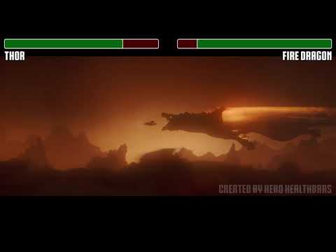 Thor vs. Fire Dragon fight WITH HEALTHBARS | HD | Thor: Ragnarok
