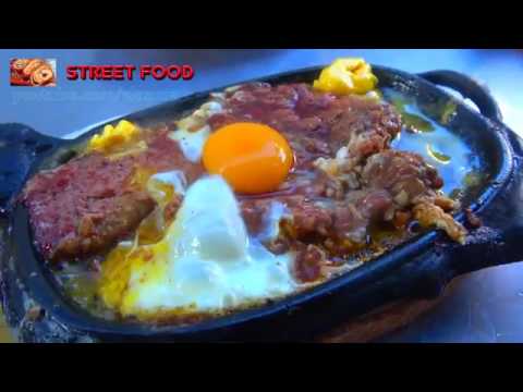 American Street Food Breakfast Beef Steak EGG meat with Bread, So Delicious in Vietnam