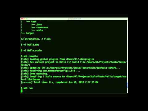 A Scala “Simple Build Tool” (SBT) video tutorial