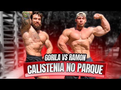 GORILA E RAMON DINO TREINARAM SACADOS NO PARQUE