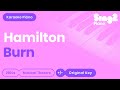 Burn Karaoke Hamilton Phillipa Soo Piano Karaoke
