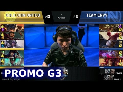 Team EnVyUs vs Gold Coin United | Game 3 Promotion / Relegation S7 NA LCS Summer 2017 | NV vs GCU G3