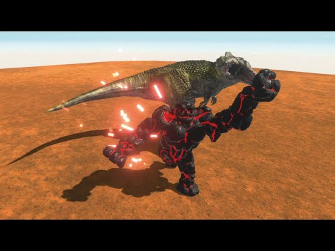 BLACK LAVA GOLEM VS T-REX - ARBS MOD - Animal Revolt Battle Simulator