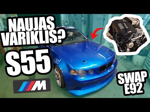 Bmw e92 M3 variklis S55, e46 3.0 variklio keitimas