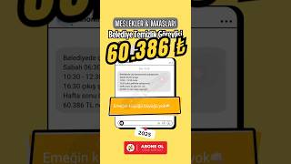 Meslekler ve Maaşları: Temizlik Görevlisi Maaşı #maaş #belediye #short