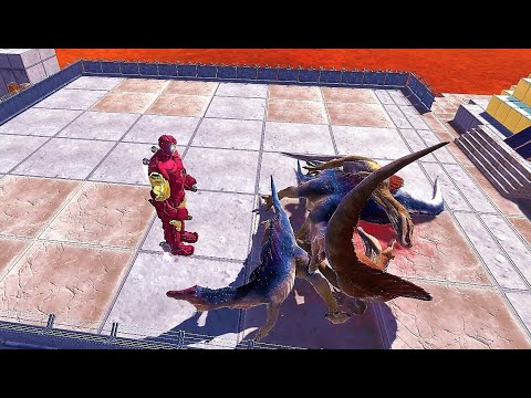 IRON MAN vs ALL UNITS DINOSAURS - Animal Revolt Battle Simulator