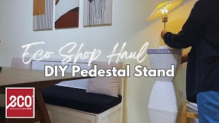 Eco Shop Haul • DIY Aesthetic Pedestal Stand using Ecoshop Item || grow veggies🌱 + kids gift idea✨