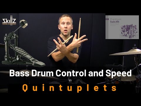 Quintuplets Groove with Bass Drum Control Exercise (Drum Lesson)