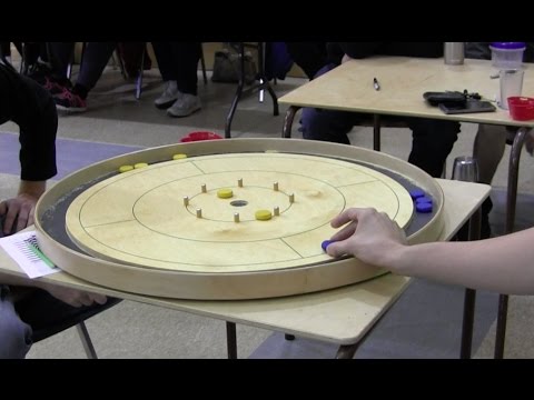 Ridiculous Crokinole Shot - Slater Double Takeout and 20