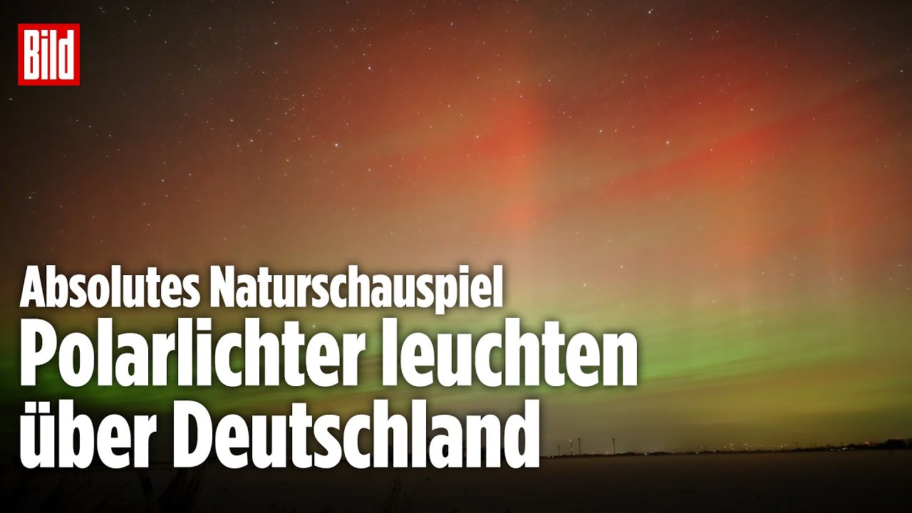POLARLICHTER ÜBER DEUTSCHLAND: Farben-Spektakel trotz eisiger Kälte am Nachthimmel