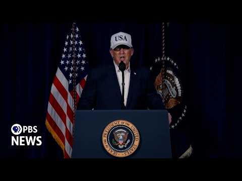 WATCH: Trump announces U.S. military operations in Iran