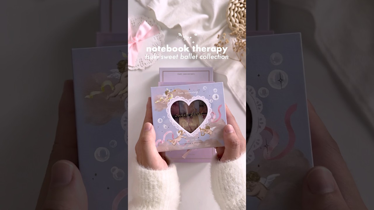 🩰 unboxing the tsuki sweet ballet collection from notebook therapy #stationeryunboxing #asmr