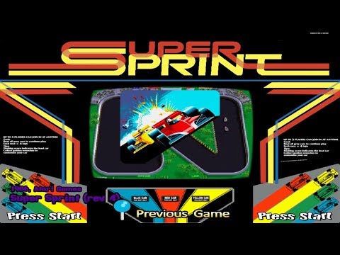 1986 Super Sprint Playthrough Epic Racing Game Atari Classic Arcade