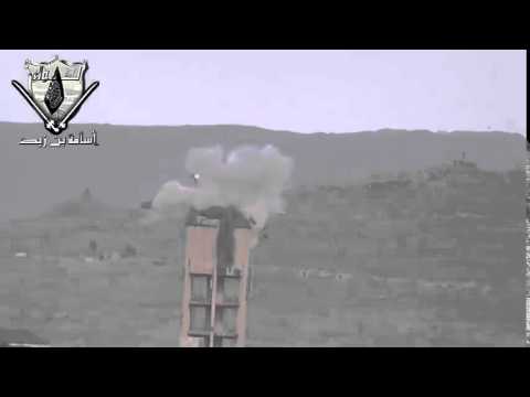 استهداف لواء أسامة بن زيد بصاروخ كونكورس خزان حاجز الديرخبية في ريف دمشق