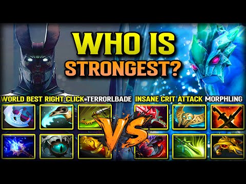 WHO IS STRONGEST? | World Best Right Click Terrorblade VS. Insane Crit Attack Carry Morphling DOTA 2