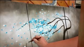 How to paint a tree blowing in the wind STEP by STEP