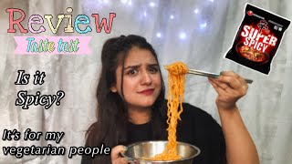 Trying NONGSHIM SUPER SPICY VEGETARIAN ramen noodles !!! 🥳❤️