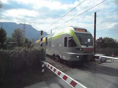 05.05.2018. TRENO REGIONALE ETR 170 FLIRT SAD IN TRANSITO A PONTE ADIGE (BZ).