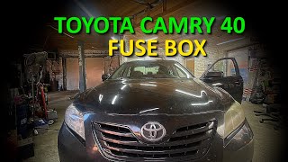 Toyota Camry XV40 - Fuse Box Location