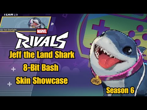 Jeff the Land Shark | 8-Bit Bash Skin Showcase | Marvel Rivals Gameplay Season 6