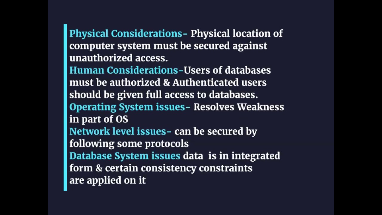 CH 5 Database Security Part 1