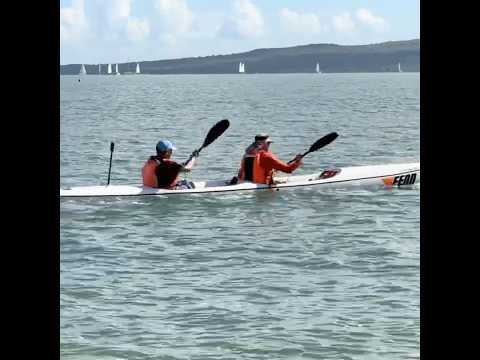 Nick at the front seat #surfski #tandem #firsttime #kayaking