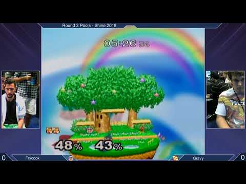 Shine 2018 SSBM - Frycook (Ice Climbers) vs. HB | Gravy (Fox) - Melee R2 Pools
