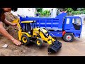 JCB 3DX Backhoe VS Big Dump Truck Amazing RC Construction