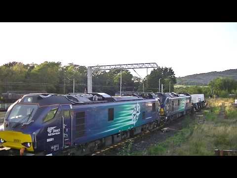 DRS 88001+88002 6K73 Flasks Carnforth 150819