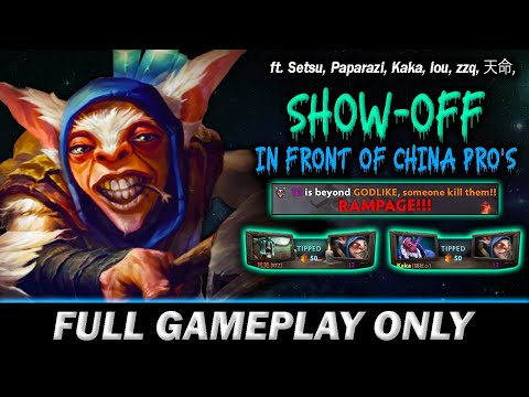 china spammer SHOW-OFF, Paparazi and Setsu give China Spammer mid - Full Gameplay Meepo #358
