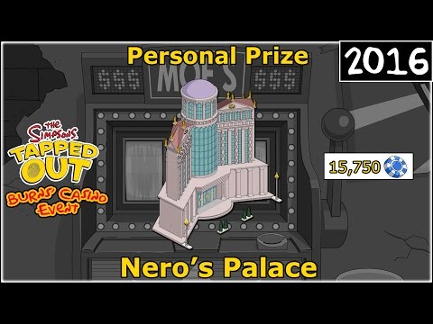 TSTO - Burns' Casino Event  | Nero’s Palace | Personal Prize