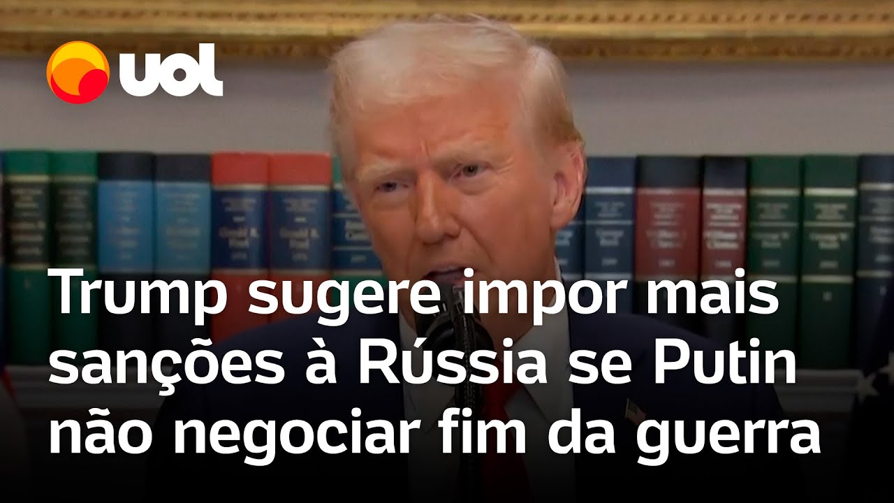 Trump sugere impor novas sanções à Rússia caso Putin se negue a negociar fim da guerra na Ucrânia