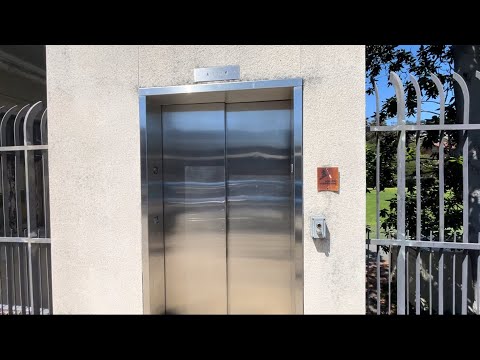 INCREDIBLE & RARE Montgomery White Button Hydraulic Elevator- Hearst Memorial Gym- UCB- Berkeley, CA