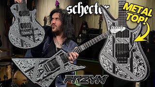 Video thumbnail for NEW Schecter PRZYM Palladium Guitars! - Striking Etched Metal Top'd Monsters! by PMTVUK