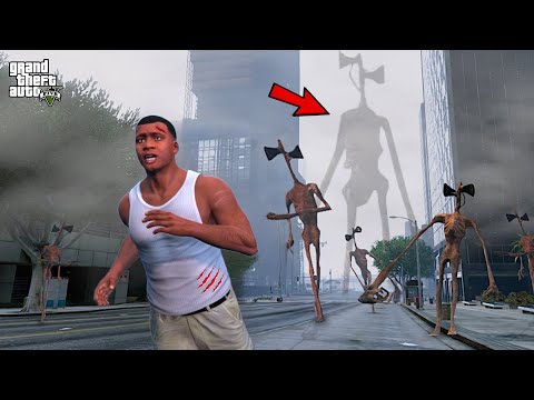 Giant SIRENHEADS in GTA 5 | Siren Head DESTROYS Los Santos | Lovely Gaming