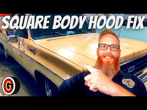 Fixing Bent Hoods on 73-80 Chevy SQUARE BODY Pt.2